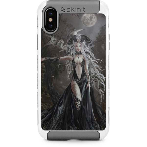 Gothic Princess with Silver Dragon by Nene Thomas iPhone Cases